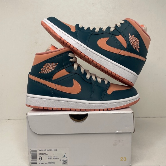 Jordan Shoes - Nike Air Jordan 1 Retro Mid WMNS “Dark Teal” 2023